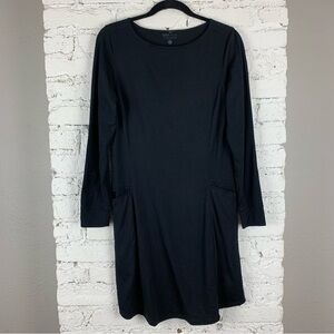 Qor Kit Merino Wool Black Long Sleeve Dress Small
